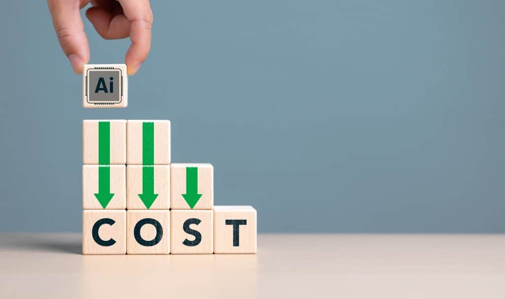 AI personal budgeting reducing costs with automation technology.