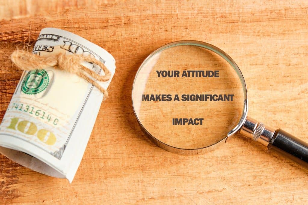 Changing money mindset with positive attitude toward financial growth.